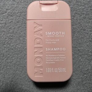 MONDAY Smooth Shampoo Wheat Protein Curly Frizzy Hair 1.69 oz 50 mL Travel Size